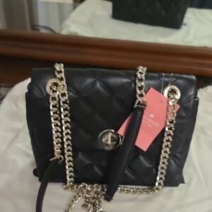 Elegant Black Quilted Chain Bag